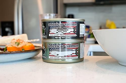 Vista 35 de American Tuna Pescado de atún blanco silvestre capturado en poste de grado sushi, con sal añadida, (6) latas de 3.5 onzas Cosechado