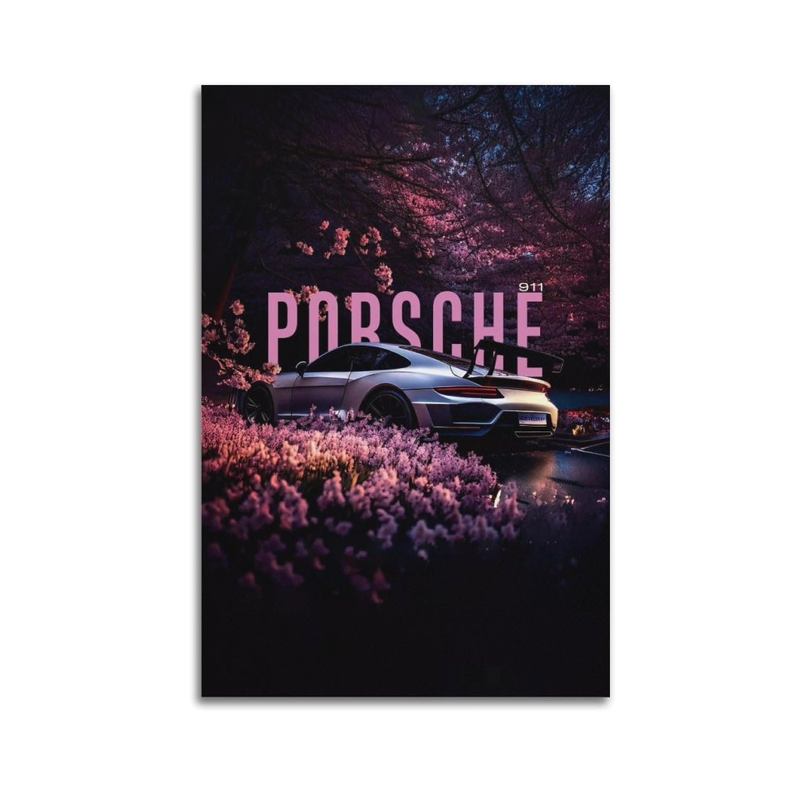 XKUGA Germany Supercar Drift Poster 911 GT3 RS 992 Racing Modern Decorative Canvas Prints - Ideal Wall Art for Family, Man Cave, Game Room, Boys & Girls Bedroom 20x30inch(50x75cm)