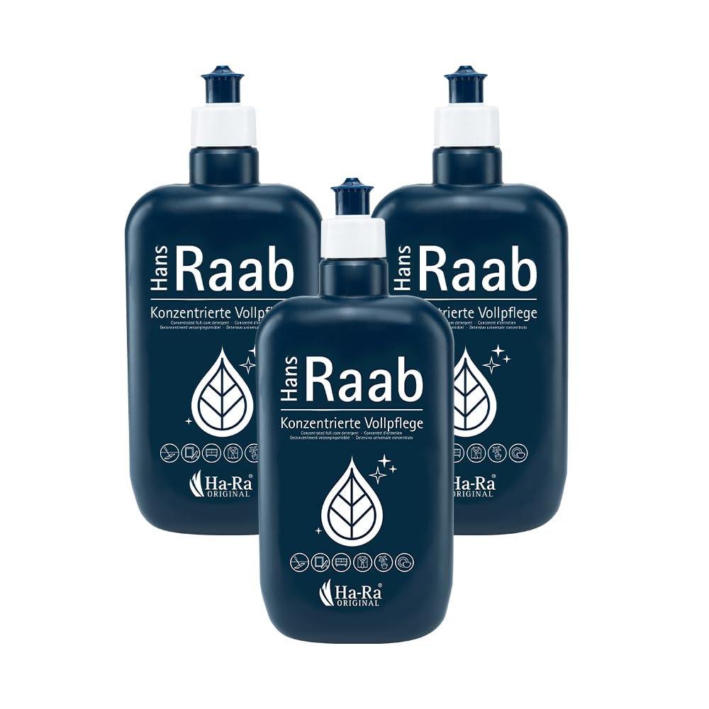 Ha-Ra - Detergente per la cura completa e concentrato, 3 x 500 ml
