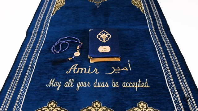 IEF-Personalized-Prayer-Rug-Prayer-Beads-Quran-Islamic-Gift-Set-Ramadan-Eid-Hajj-Umrah-Wedding-Birthday-Mothers-Day-Fathers-Day-Valentines-Day-Gifts-Navy-Blue