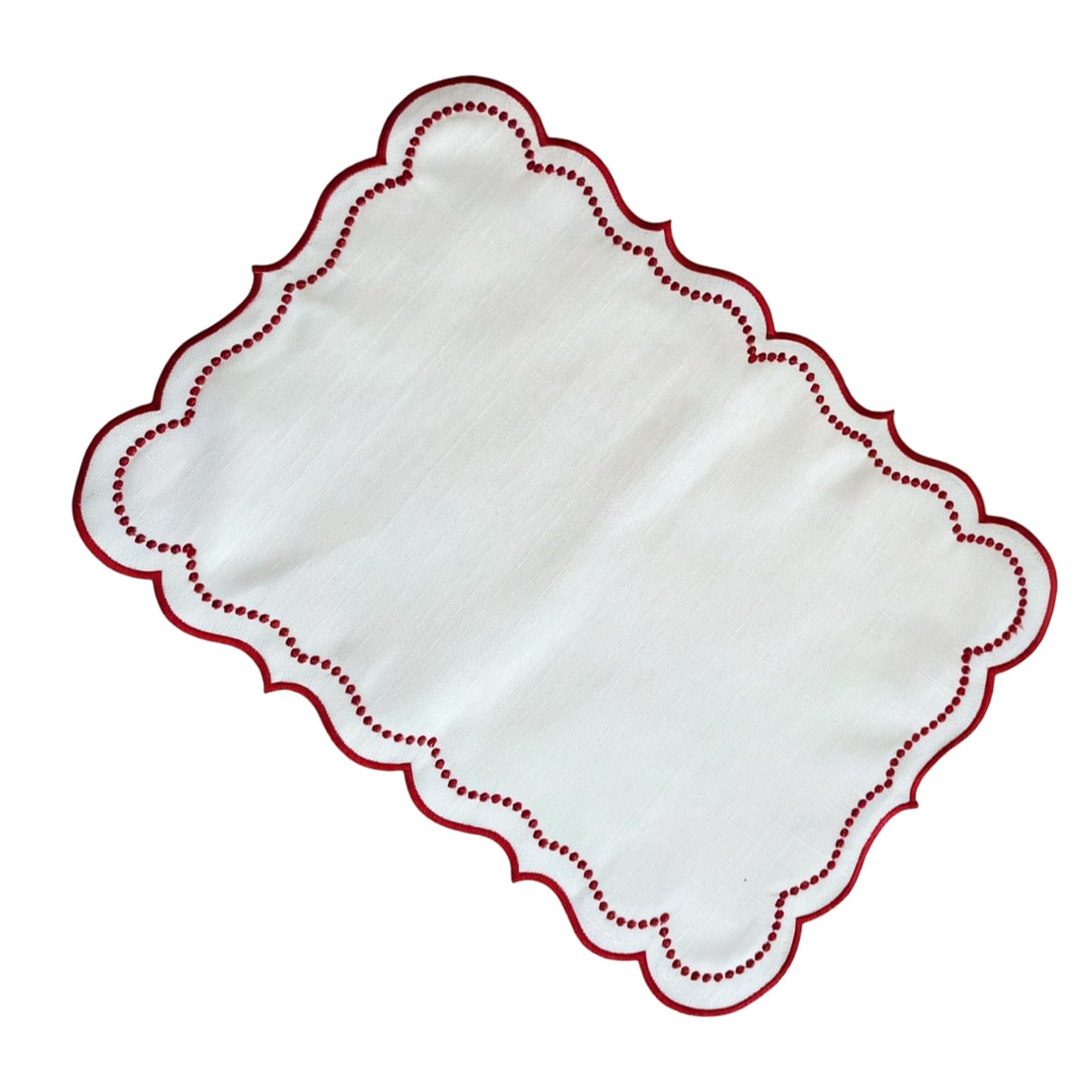 Premium Embroidery Table Placemat Stylish Rectangular Shape Place Mat for Home Decoration and Daily Meals Polyester Dining Table Mat