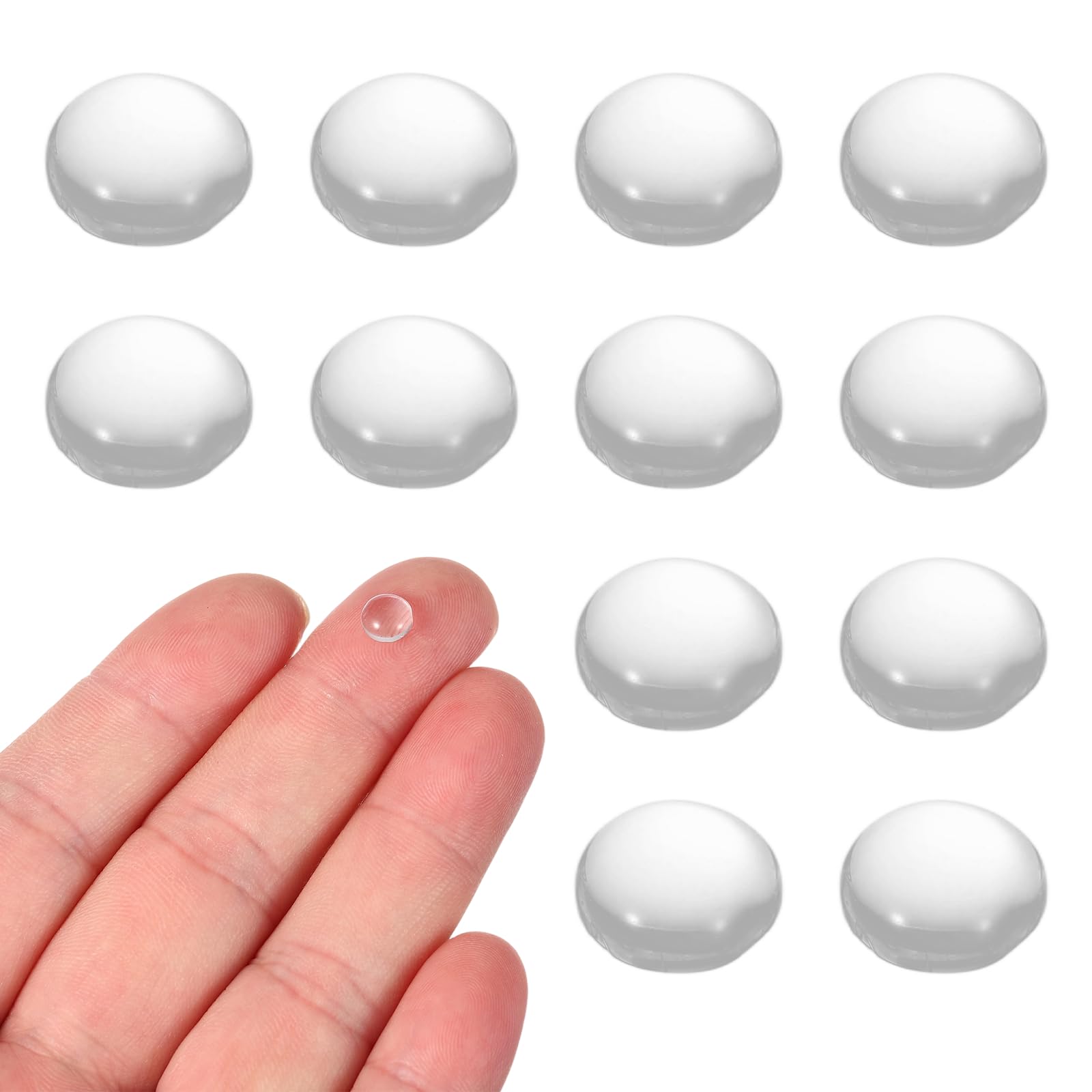 PATIKIL 12 Pcs Convex Lens, 6mm OD 6mm Focal Length Magnifier Lens Optical Lenses Borosilicate Magnifying Glass Flat Convex for DIY Crafts Office Home Science LED Spotlights Flashlights