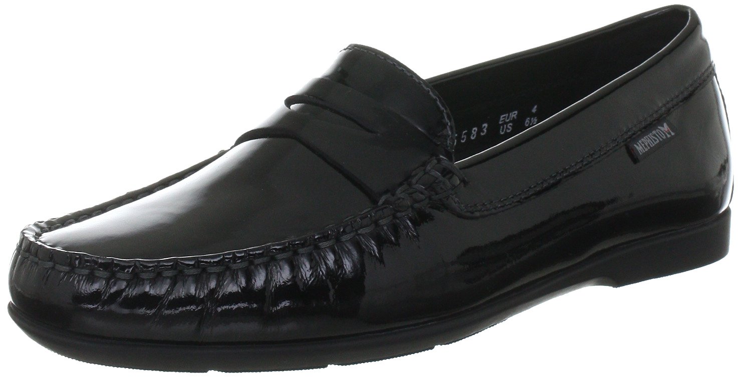 Zapatos casuales de cuero Mephisto Janet para mujer, el calzado negro ideal de diario 8