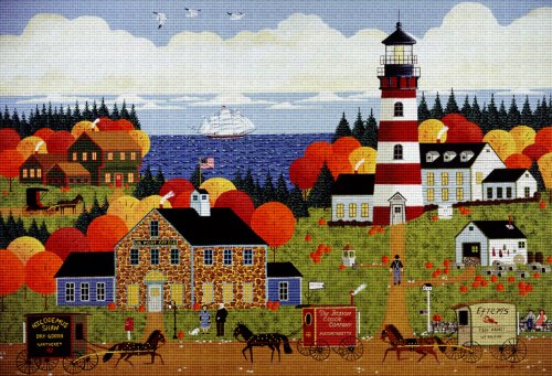 Art Needlepoint Nantucket Sentinel Classic Landscape Needlepoint Canvas by Anthony Kleem