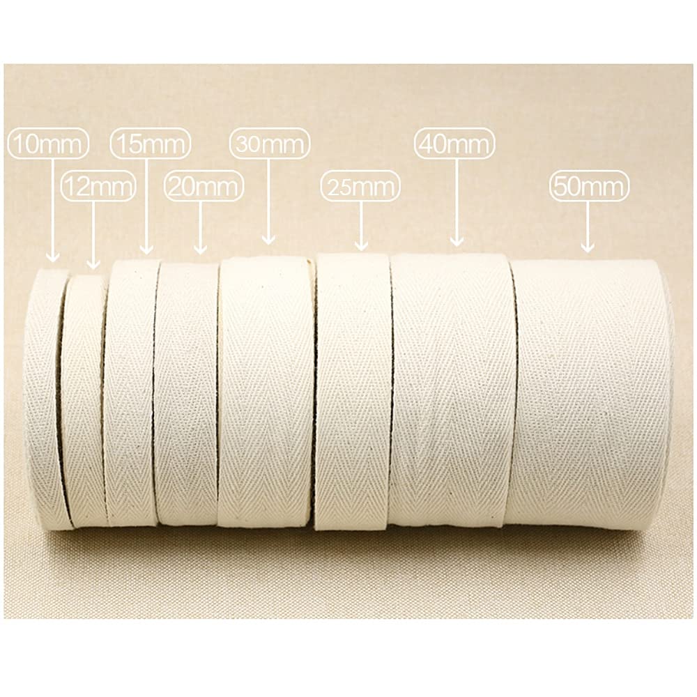 Accesorios de Tela Hechos a Mano DIY Cinta de algodón en Espiga Paquete de Cinta 10MM 15MM 20MM 25MM 30MM 50 Yardas/Juego