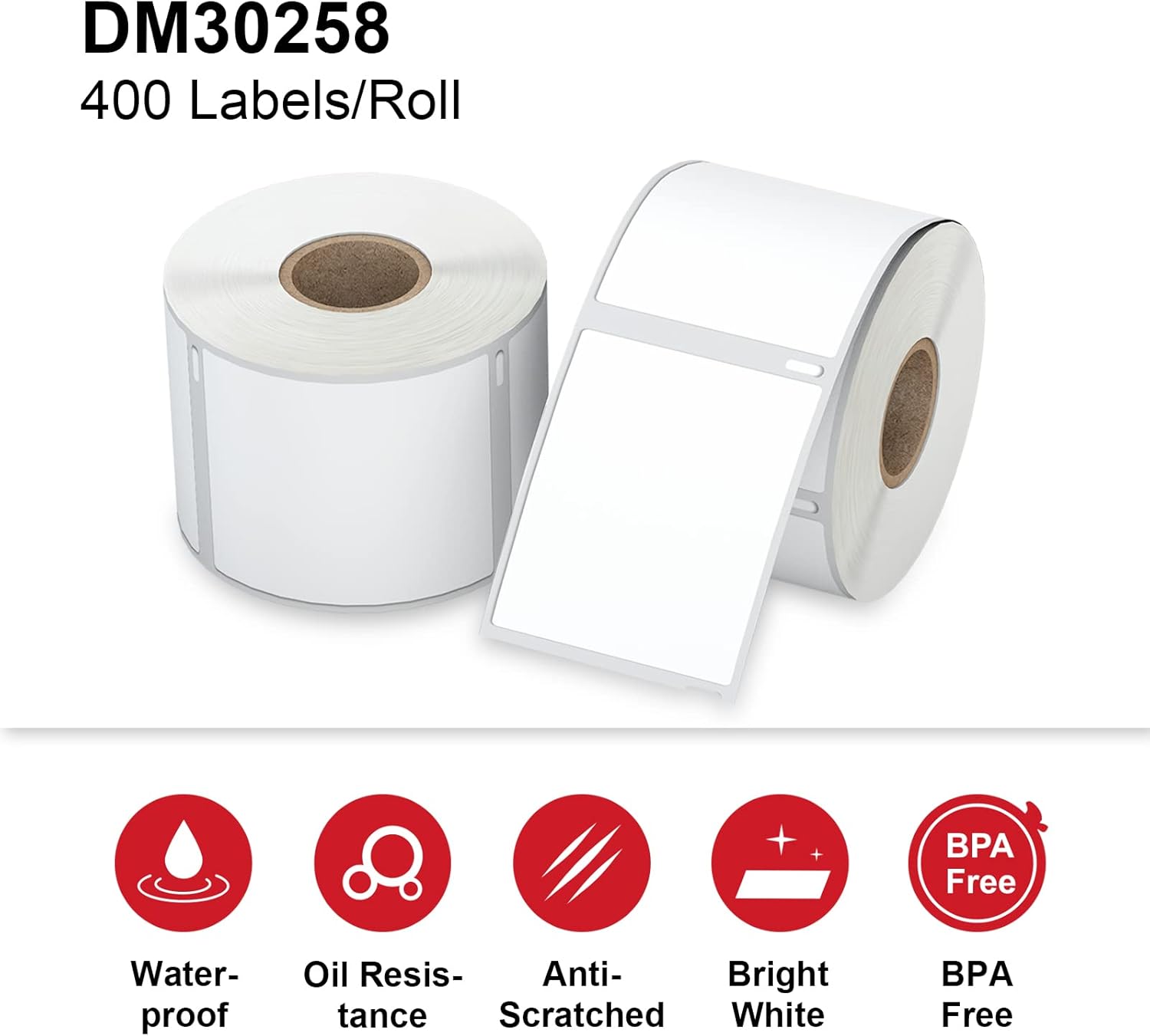 6400 Pcs 2-1/8" x 2-3/4" Labels Replacement Work with Dymo 30258 Shipping Labels (NOT FIT Dymo 550 & 5XL), Misofuki 16 Rolls Waterproof Direct Thermal Labels Used with Labelwriter 450, 450 Turbo, 4XL - Image 5