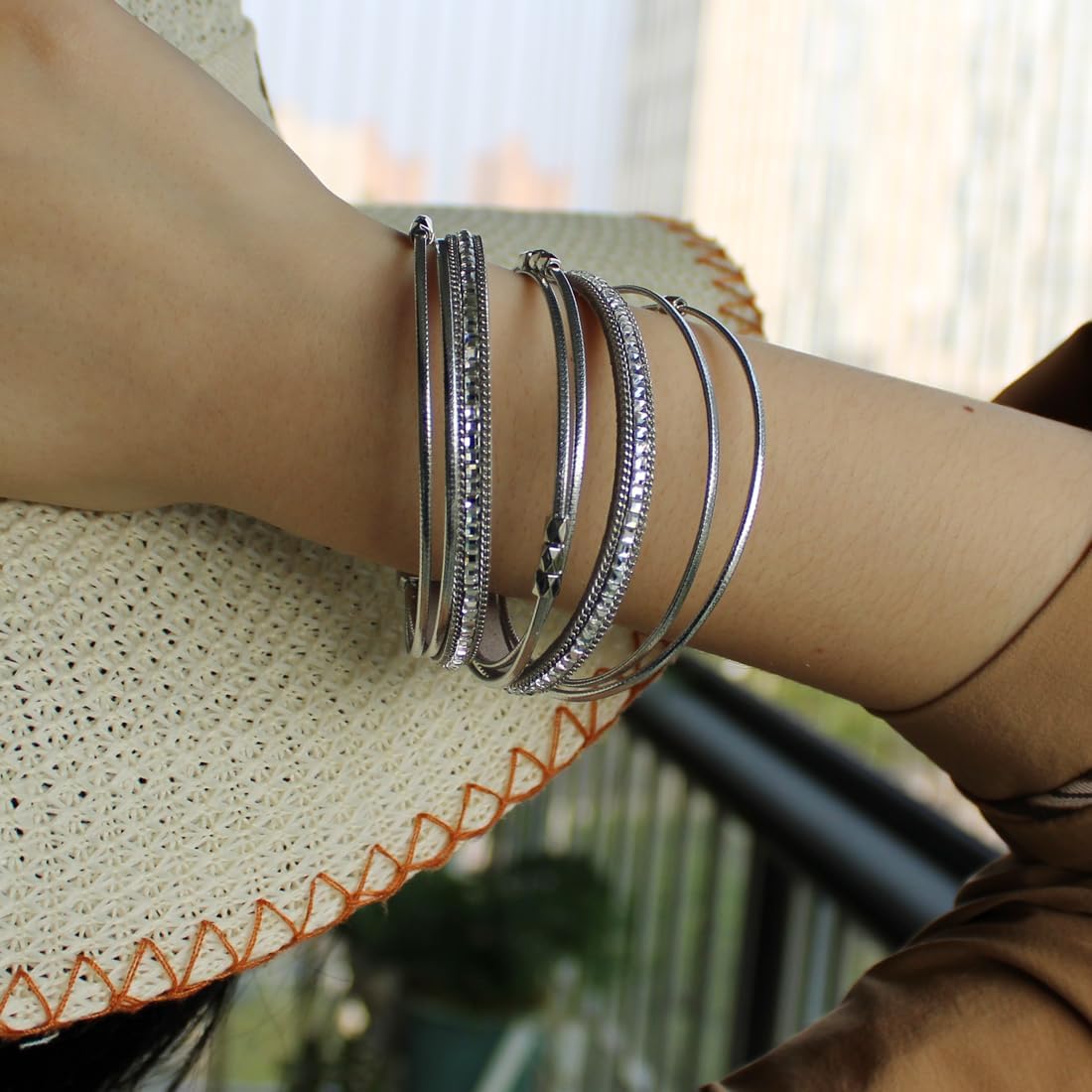 HAHAHE® Women's Boho Leather Wrap Bracelets Trendy Layered Bracelets with Magnetic Clasp Strackable Bohemian Jewelry Fashion Gifts - Image 3