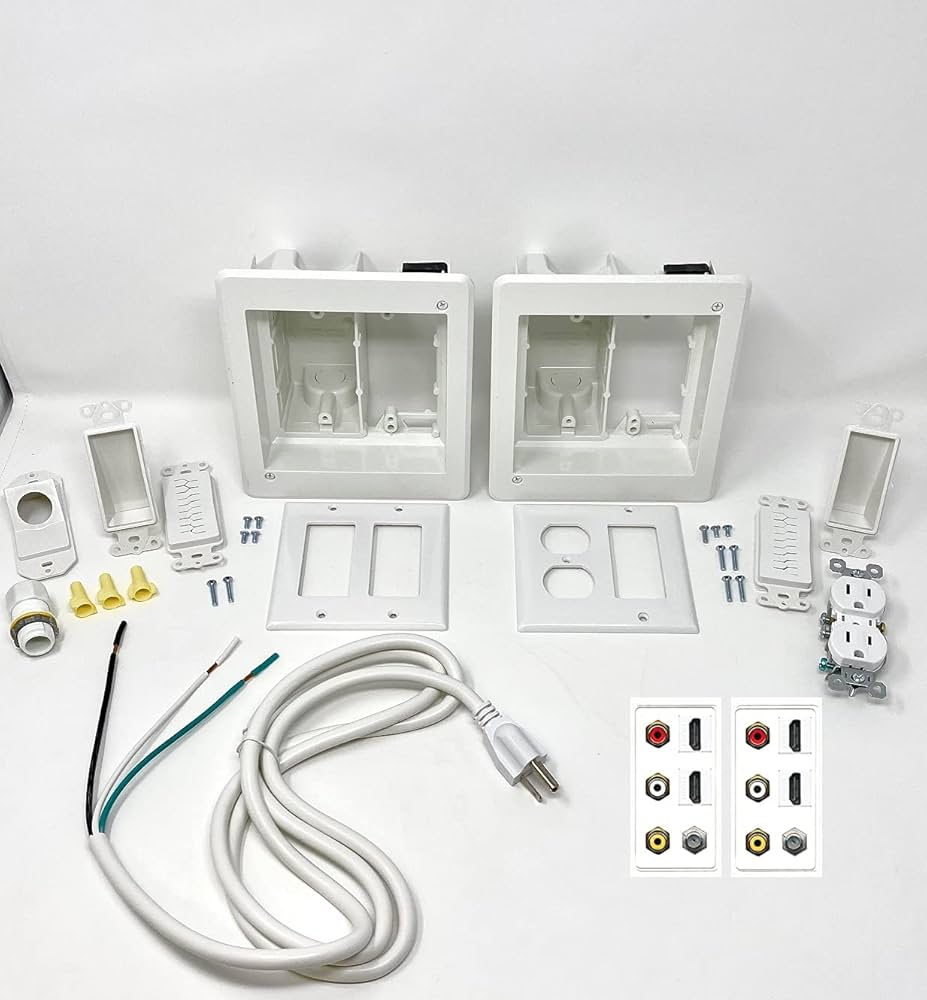 Amazon.com: RiteAV 2-Gang Recessed Non-Metallic Electrical