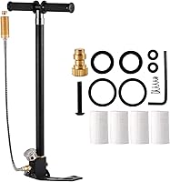 Vista 1 de Bomba manual PCP de 4 etapas, bomba de alta presión de 30MPa/4500PSI con filtro de aceite y agua para rifles de aire PCP, tanques HPA, pistolas