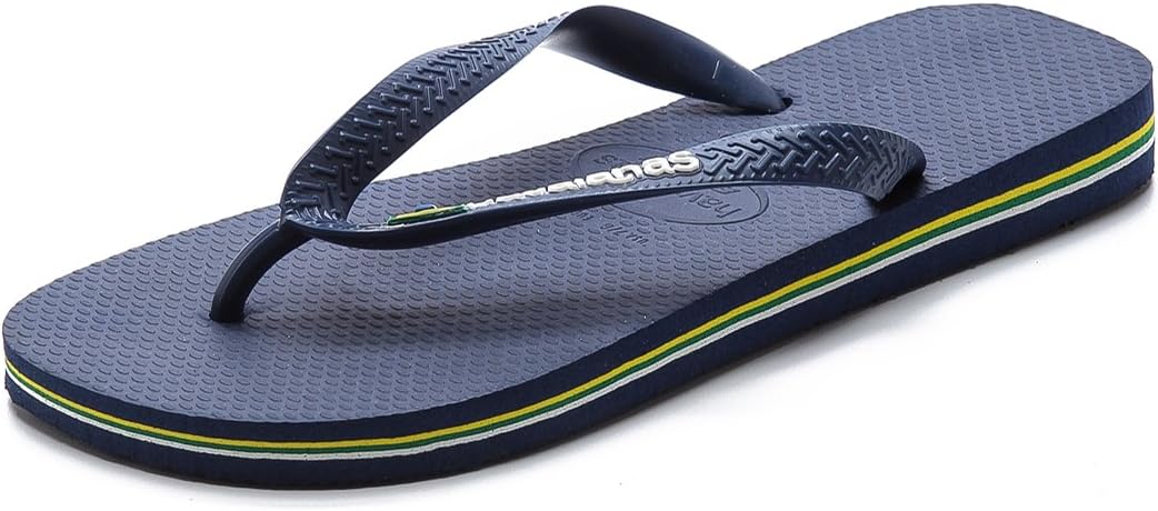 Amazon.com: Sandalias brasileras Havaianas con logotipo para mujer, Azul,  41-42 BR / 11-12 B(M) US mujer / 9-10 D(M) US hombre : Ropa, Zapatos y  Joyería