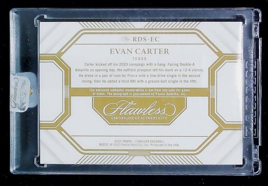 Amazon.com: 2023 Panini Flawless Autograph #RDS-EC Evan