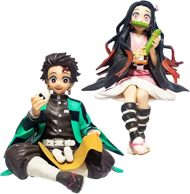 2 PCS Demonslayer Anime Figuren - PVC Actionfigur Sammlerstück für Anime Fans