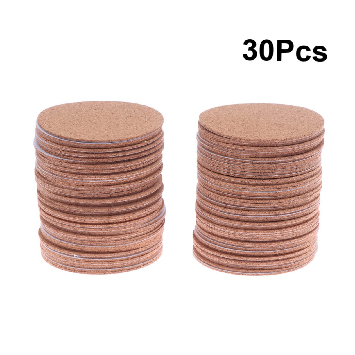 DECHOUS Lot De 3 Tapis Ronds en Liège Auto-adhésifs Et Isolants pour Gobelets De Boisson pour La Maison 30 Pièces X 3