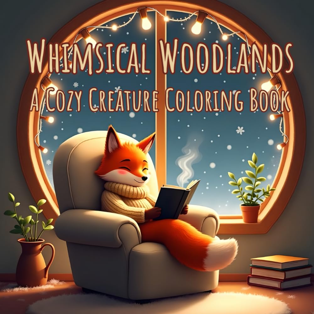 Whimsical Woodlands: A Cozy Creature Coloring Adventure: Enchanting Scenes of Woodland Animals in Their Charming Homes