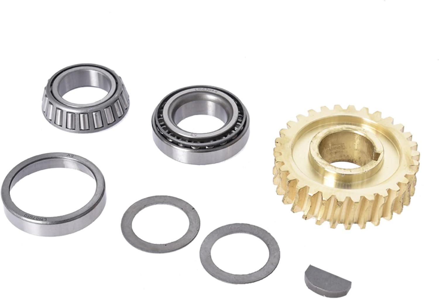 marddpair Tine Shaft Gear Bearings Races Spacers Key Worm Gear Kit Replacement for Troybilt Horse Tiller GW-11527