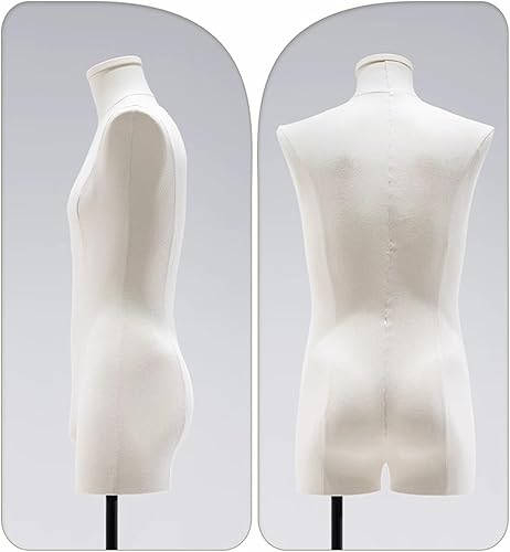 Miniatura 2 de FWTXZTER Forma de vestido masculino, maniquí de altura ajustable para hombre, cuerpo completo con abdominales, maniquíes de hombre, torso con
