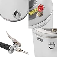 Vista 6 de Pulverizador de acero inoxidable de 1.5 galones, juego con varita y mango de 19.6 pulgadas y manguera reforzada de 3.9 pies, rociador de bomba