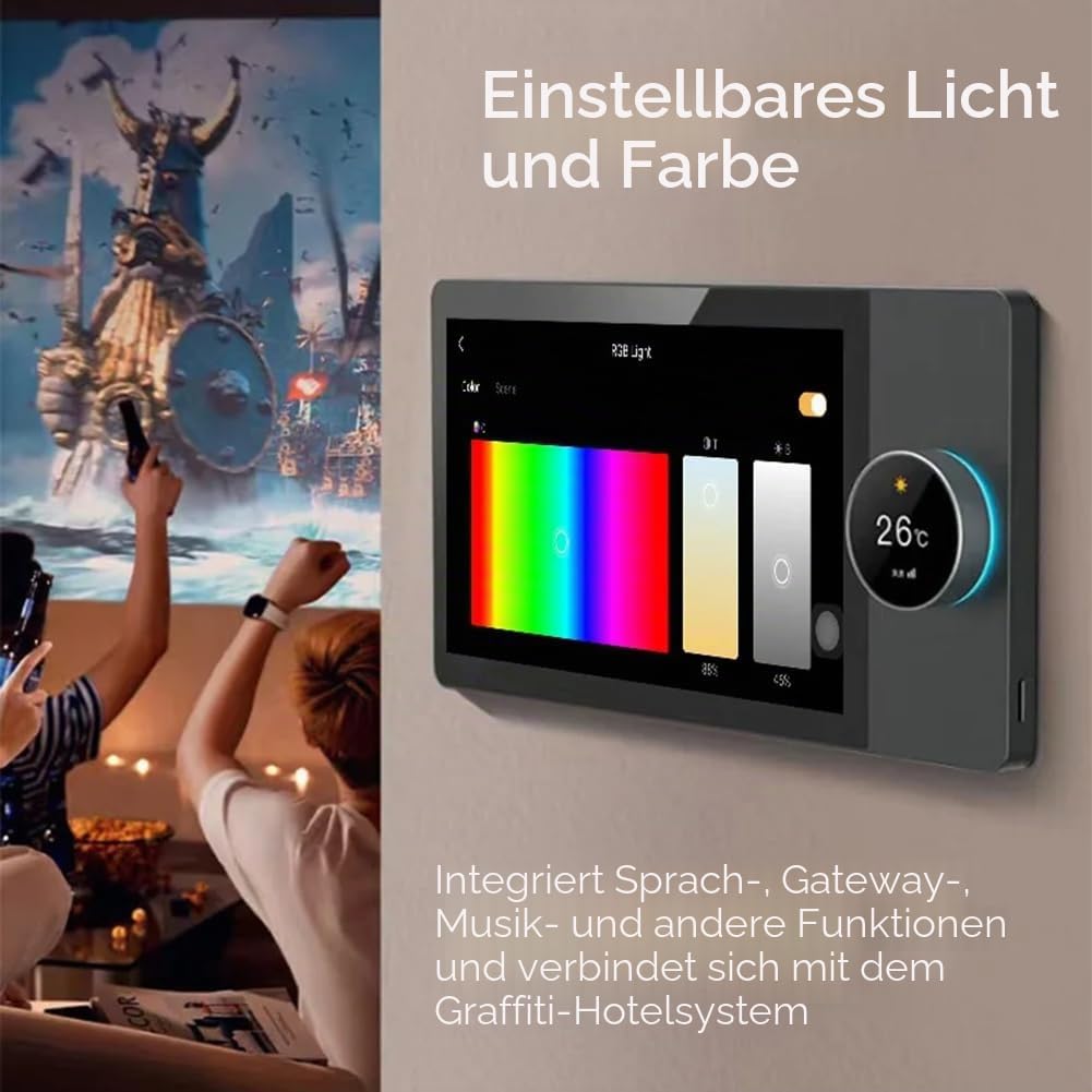 Breeshy Tuya-Panel-Steuerung WLAN-Zigbee-Geräte Tuya Zigbee-Gateway Eingebautes 6-Nspanel Tuya Smart Home-Bedienfeld A