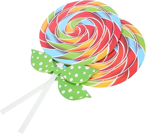 Miniatura 1 de Piruleta de hadas, 2 piezas de adornos de caramelo grandes, piruleta de remolino, piruleta, comida falsa, accesorios de fotos para bodas, fiestas de