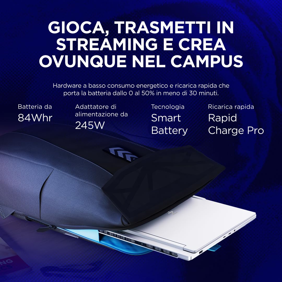 Lenovo Legion 7 Gaming Notebook OLED WQXGA 16" 240Hz, NVIDIA GeForce RTX 5060 8GB, Intel Core Ultra 7 255HX, RAM 32GB, SSD 1T, Windows 11 Home, Tastiera RGB - Laptop Gaming Premium Alte Prestazioni