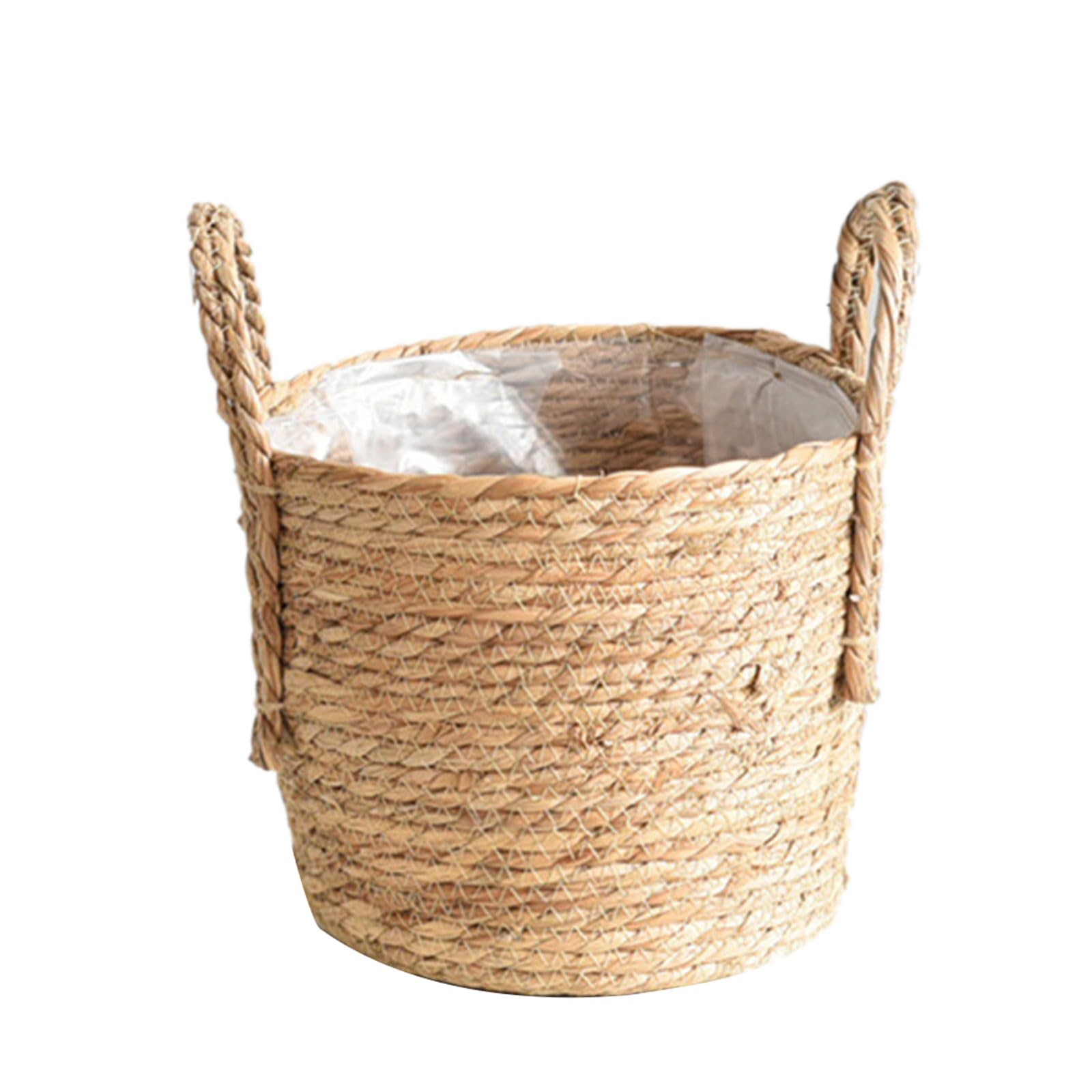 oringnat Plant Basket with Handles Basket Flower Pots Planter Woven Plant Pots Straw Planter Grocery Toy Storage