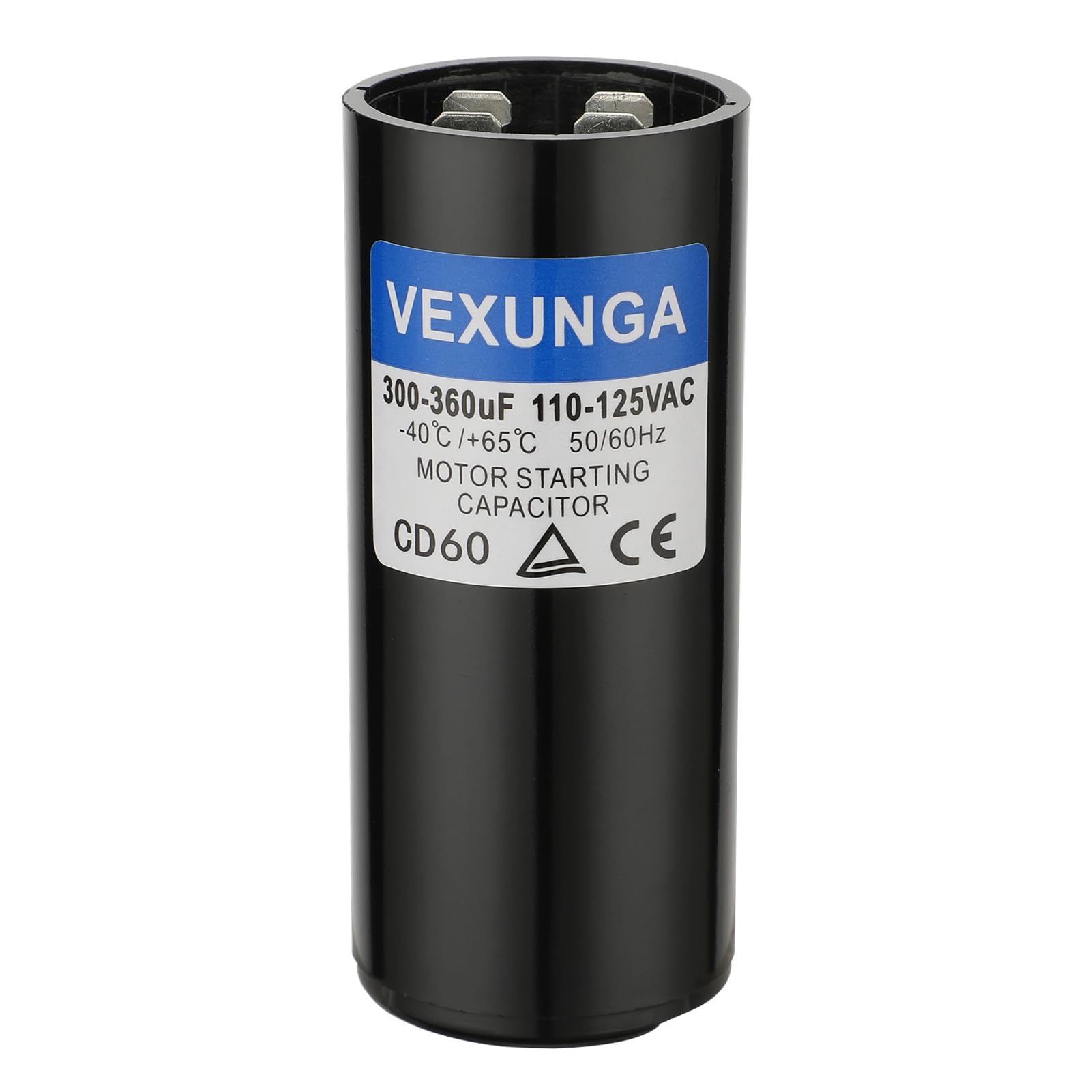 300-360 uF MFD 110-125 VAC 50/60 Hz Round Motor Start Capacitor CD60 Single Phase Capacitors for AC Motors Starting or Pool Pump or Well Pump
