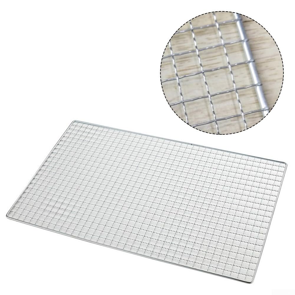 Backzubehör, Carbon-Grillnetz for BBQ-Grillwerkzeuge Edelstahl-Grillrost-Maschennetz(40x25cm)