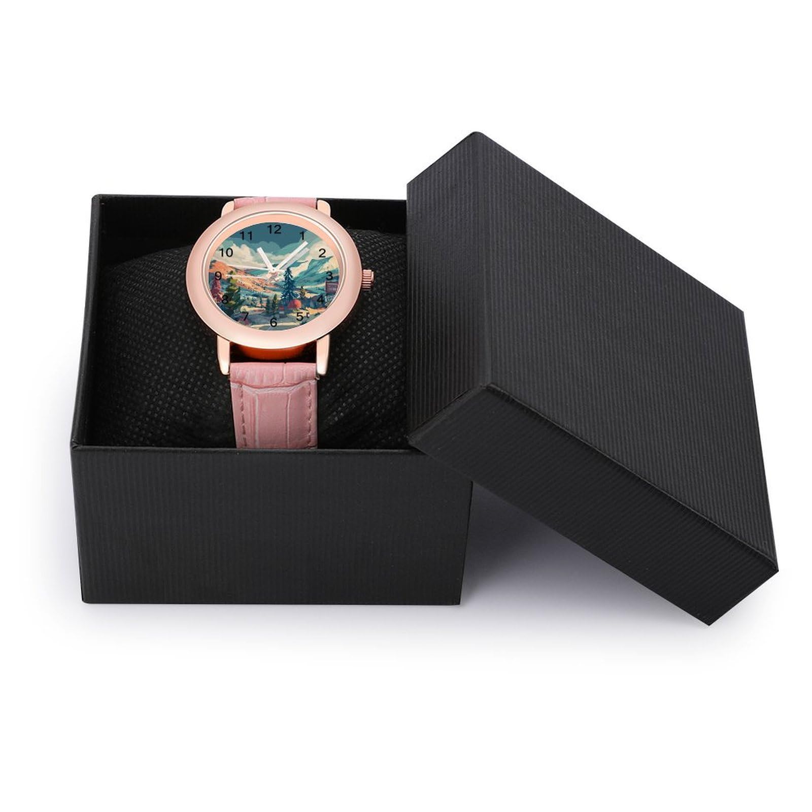 Canadian Mountain Damen-Armbanduhr, leicht ablesbar, flexibel, drei Zeiger, rundes Gehäuse, Quarzuhr für kleine Handgelenke
