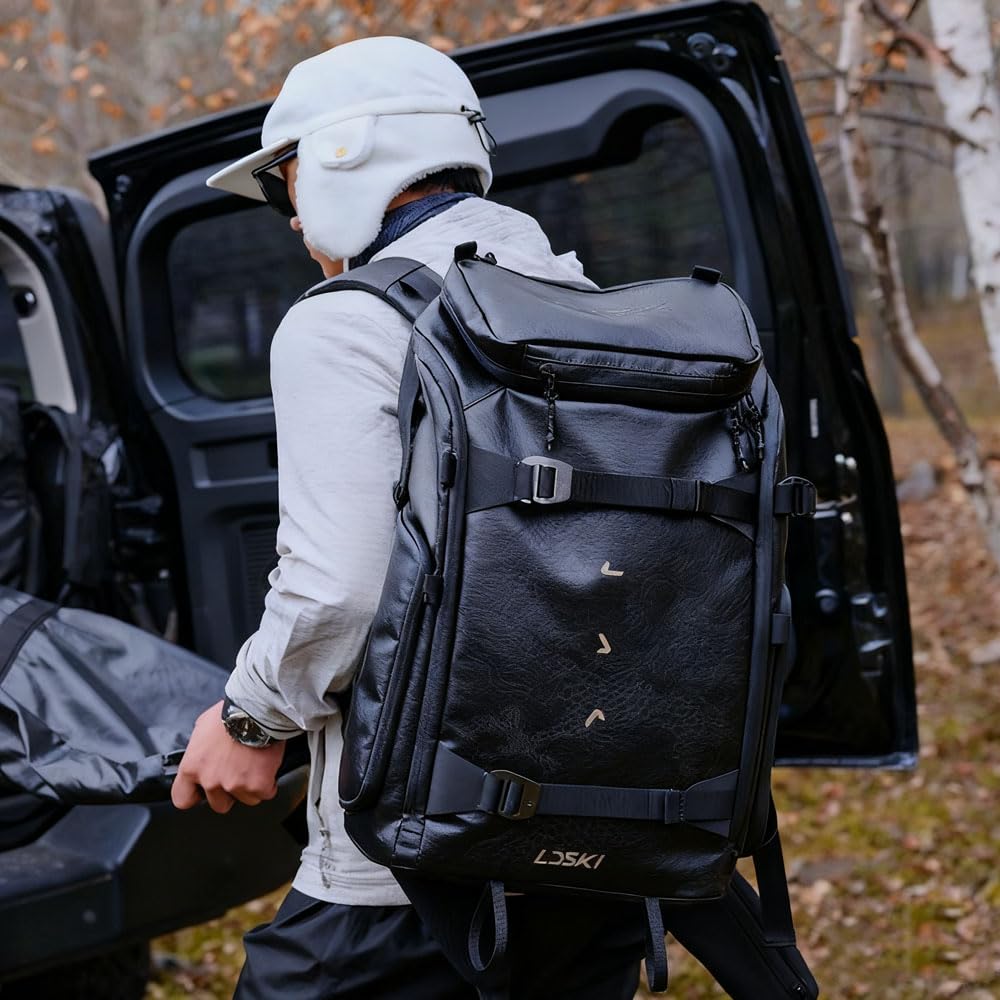 Borsa Da Sci Uomo Nero All'aperto Classico Antineve Borsa | scarpe da neve snowboard sacchetti da neve specchieri da neve grande capacità