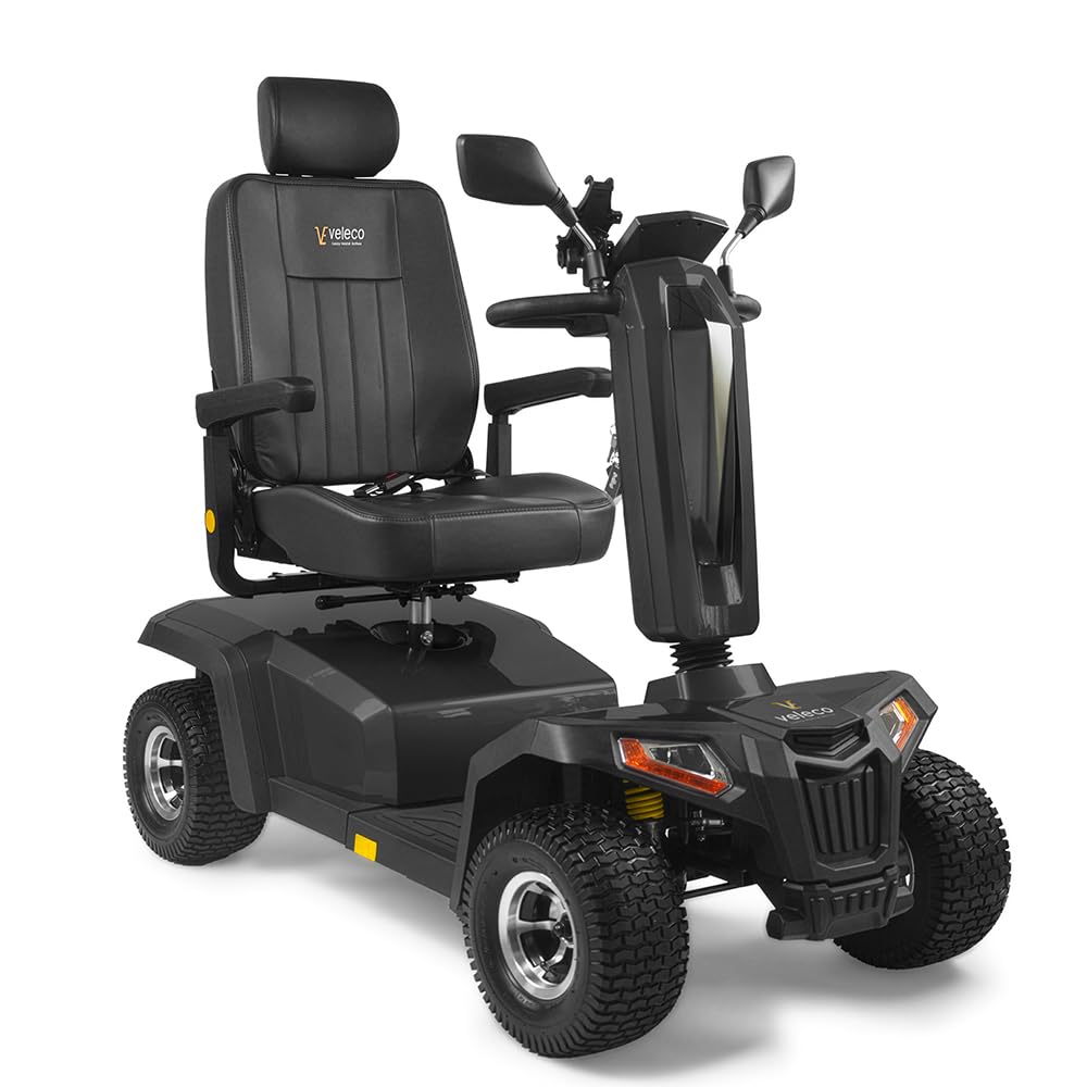 VELECO SHARPY PRO – Czterokołowy pojazd z mocnym silnikiem, wyposażony w duże opony (Czarny)
