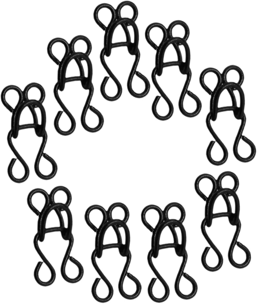 100Pcs Metal Hook and Eye Closure for Sewing Durable Invisible Fasteners for Bras Skirts and Trousers Strong Resistant Sewing Accessories
