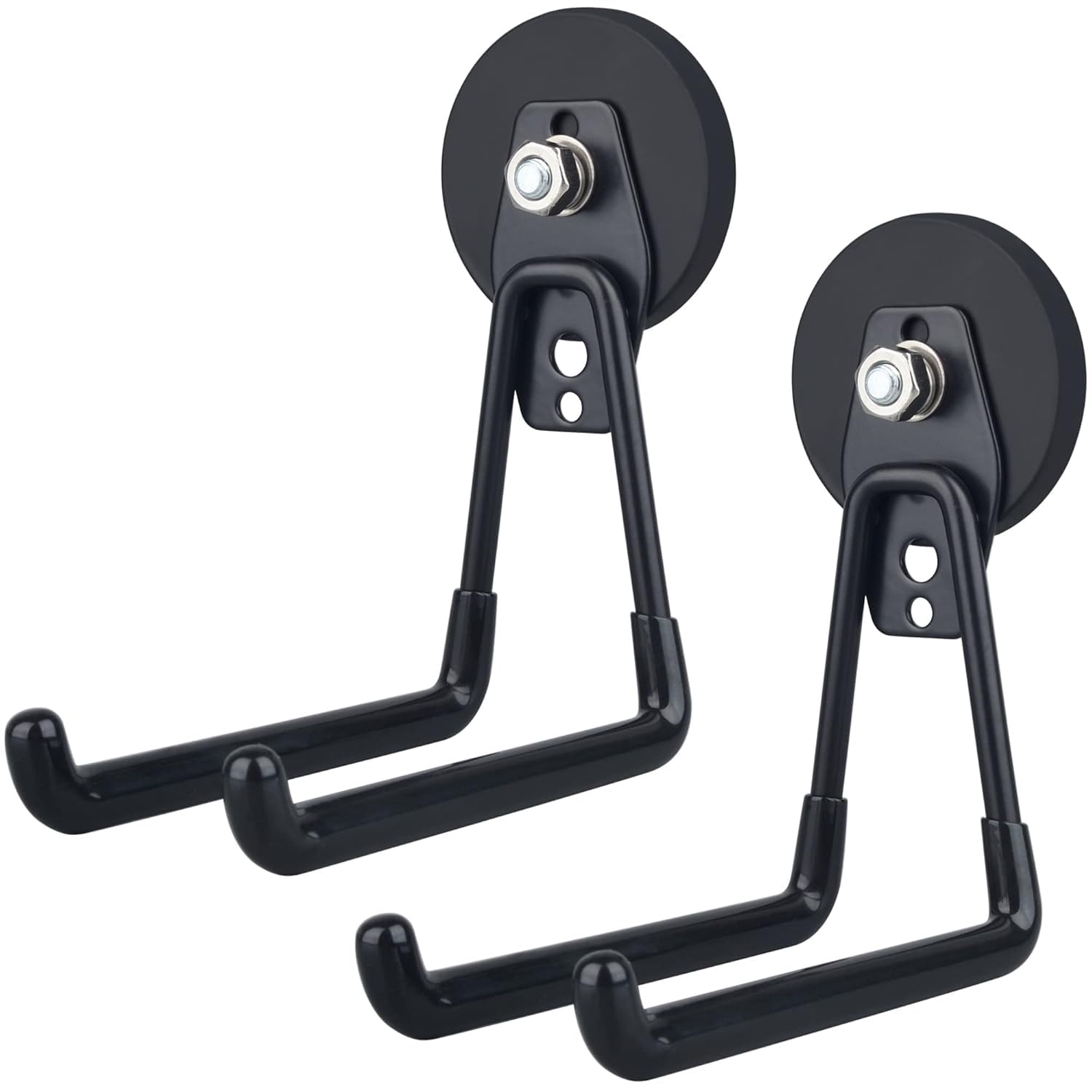 Strong Magnetic Hooks Heavy Duty for Garage Storage, Large Rubber Coated Magnet Tool Holder for Metal Cabinet Pegboard Tool Chest, Power Drill Broom Shovel Hose Garden Tools-image-13