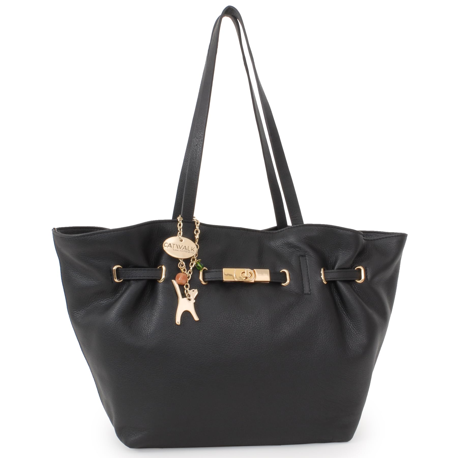 Catwalk Collection Handbags - Bolso de Hombro Piel de Mujer - Tote Bag Mediano-Grande con Cremallera - Bolso Diario - Multibolsillos - Sylvie