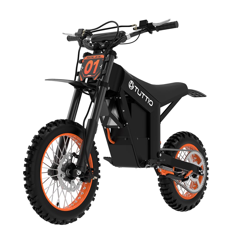 Tuttio Soleil01 Electric Dirt Bike for Teens Adults with Black Suspension Fork, UL Certificate