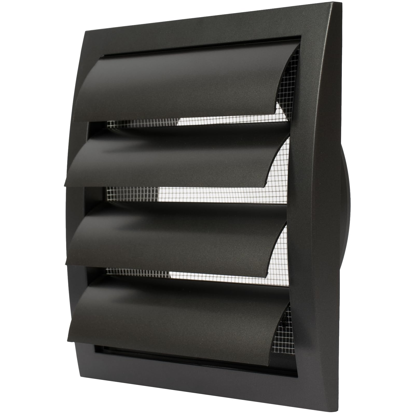 Repa Market Anthracite W/Flaps 6 Inch (150 Mm) White Duct Cover For Wall Or Ceiling/Abs Plastic Air Grille With And Insect Screen/Tumble Dryer Vent Covers/Intake & Exhaust Extractor Fan Vent Cover