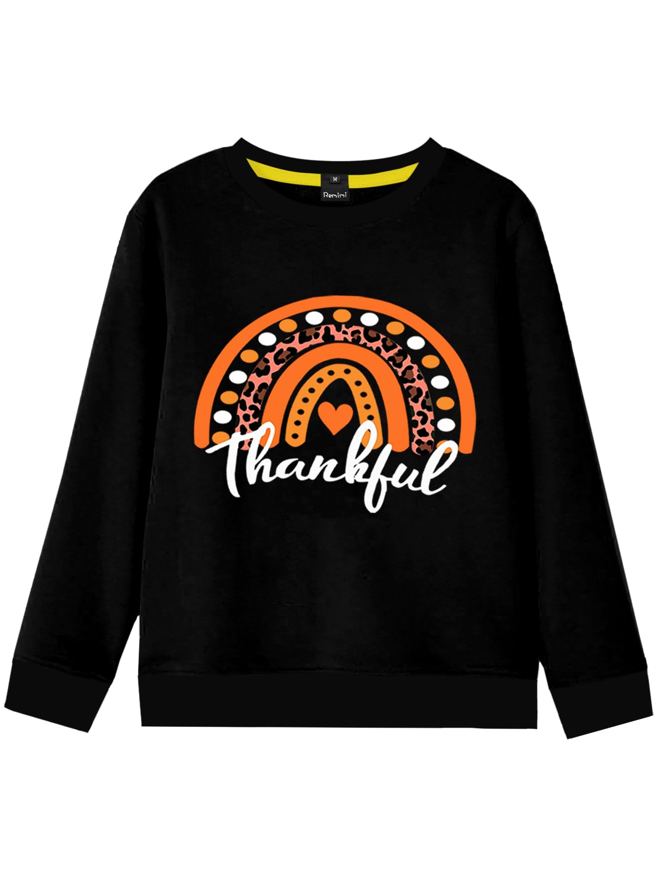 Remimi Kids Halloween Sweatshirt Long Sleeve Thanksgiving Tops 3-14 Years