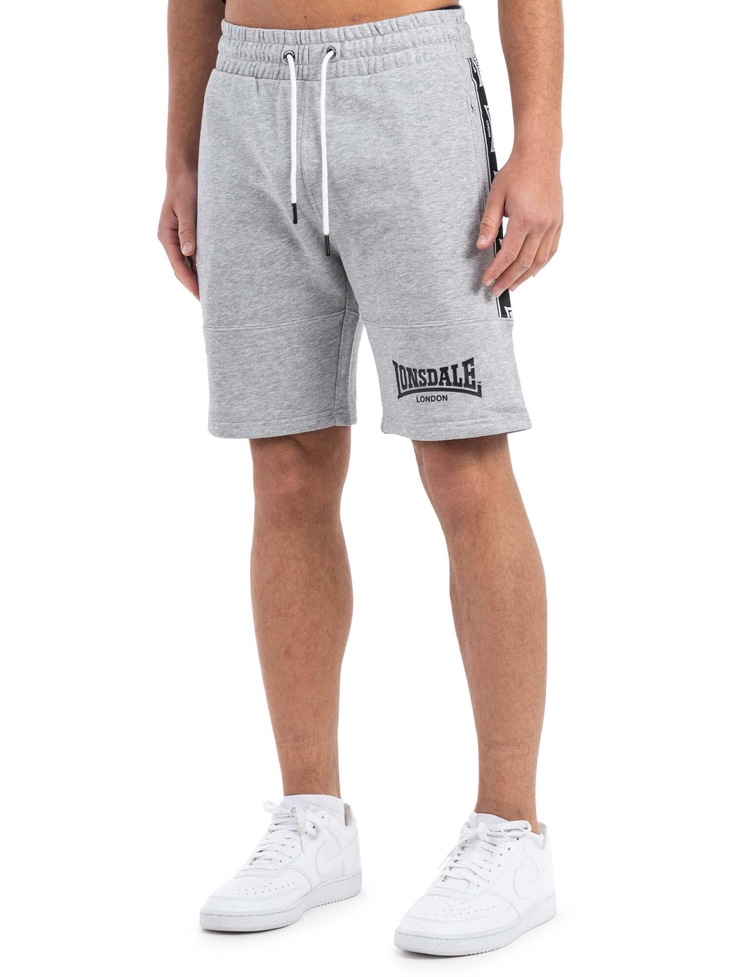 Lonsdale London SCARVELL Hombre Pantalones Cortos Negro 60% algodón, 40% poliéster