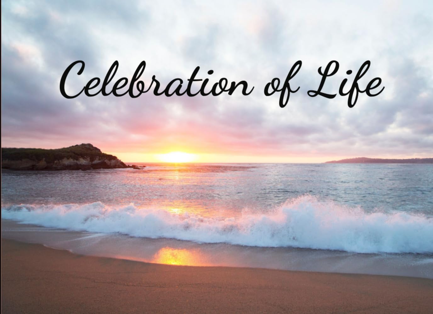 Celebration of Life: Guest Book for Funeral and Memorial Services, Condolences Book, Keepsake, Remembrance Book, Beach