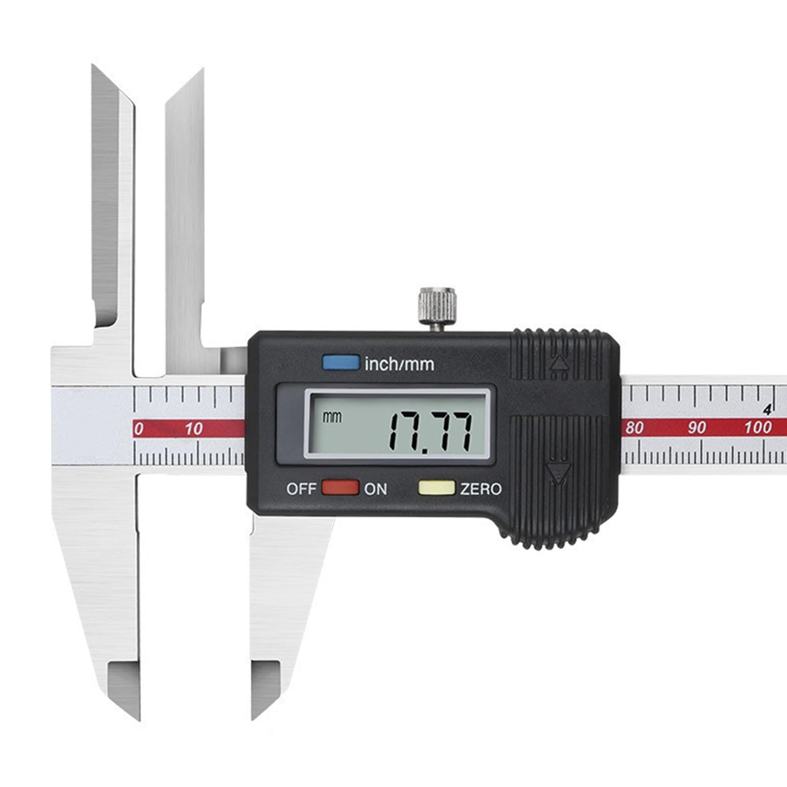 Calibre Digital 0-150mm/6" de Mandíbula Superior Larga, Pie de Rey Digital de Acero Inoxidable,Profesional Electrónico Vernier Caliper con Pantalla LCD, Conversión de Pulgada/Métrica