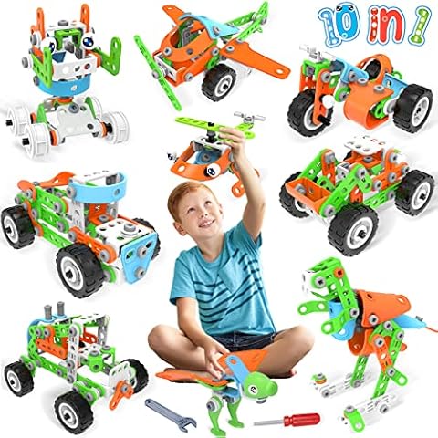 MOONTOY 218PCS STEM Toys Building Toy for Kids Ages 4-8 Boys,Birthday Gifts Game Educational Stem Projects for 5+ Year Old,Building Block Creative Stem Activities for Kids Ages 5-7 4-8 6-8 8-12 Boys Cover