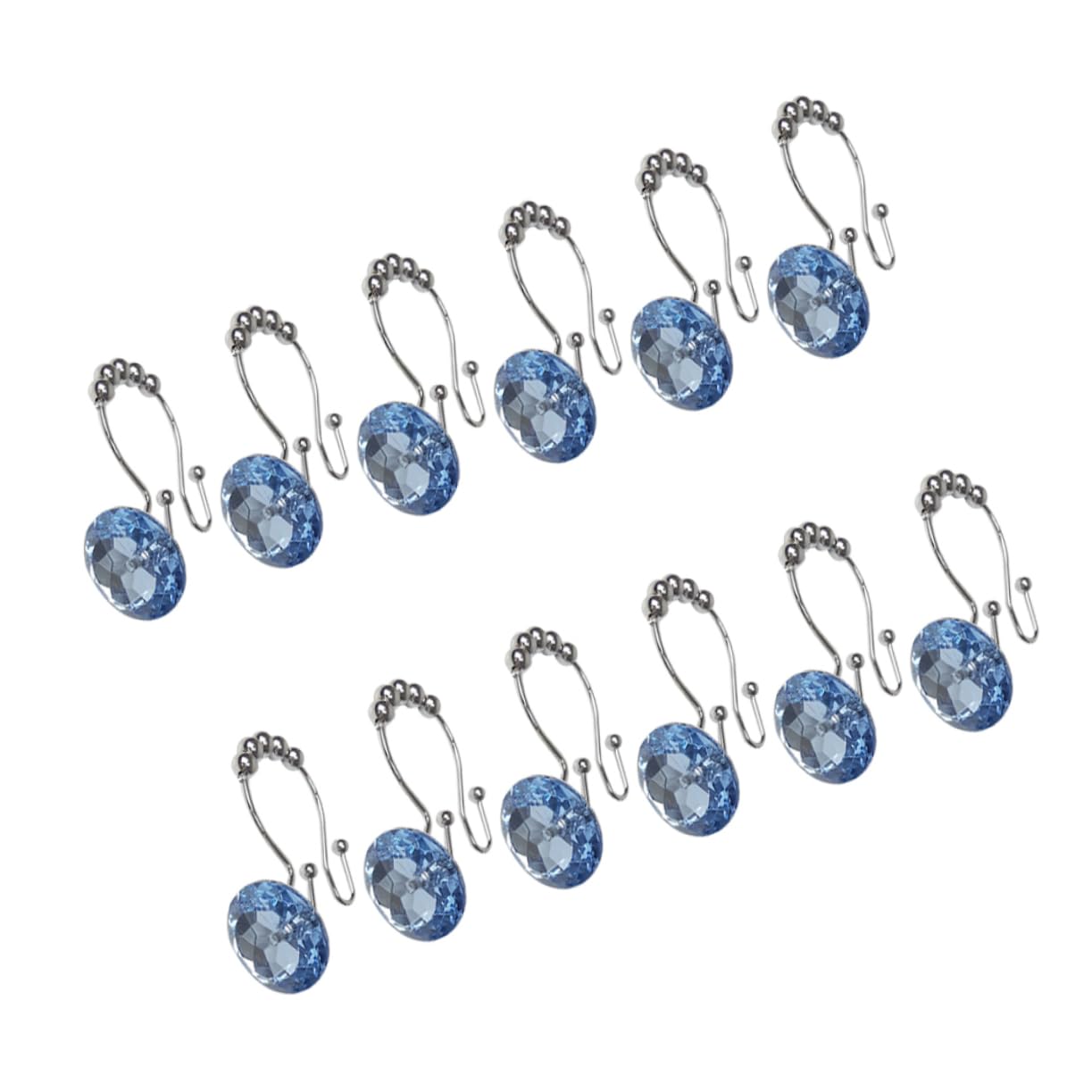 12 Pièces Crochet s D'embrasse De Rideau Crochet Rideau Doubles Coulissants Anneau De Suspendu Anneau Suspendu Rideau De