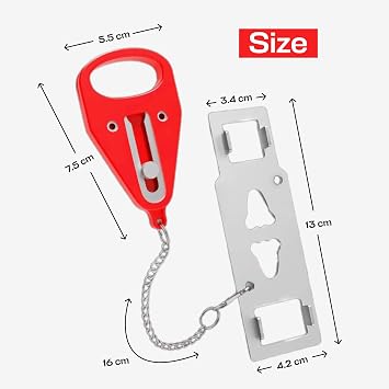 Portable Door Lock for Enhanced Security Easy-to-Use, Travel-Friendly Device to Secure Doors Anywhere. Ideal for Hotels, Apartments, and Rentals for Added Peace of Mind