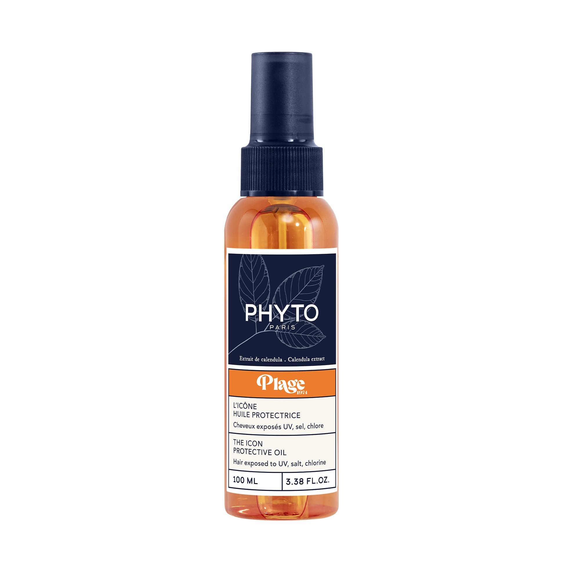 Phyto Paris - PhytoPlage - Huile Protectrice Cheveux - Soin Cheveux Exposés au Soleil - Enrichi en Calendula - Protège, Nourrit, Réhydrate et Répare - Apporte Brillance - Soin sans Rinçage Filtre UV