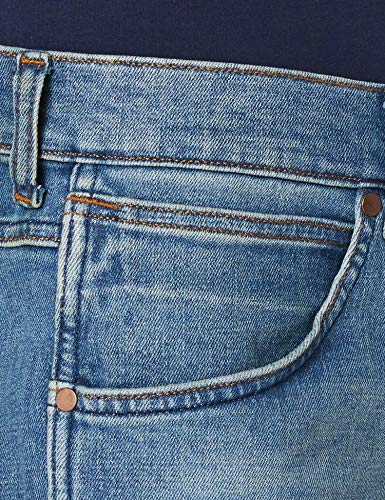 Wrangler Greensboro Jeans Straight High, Blue Fever, 30W/34L para Hombre