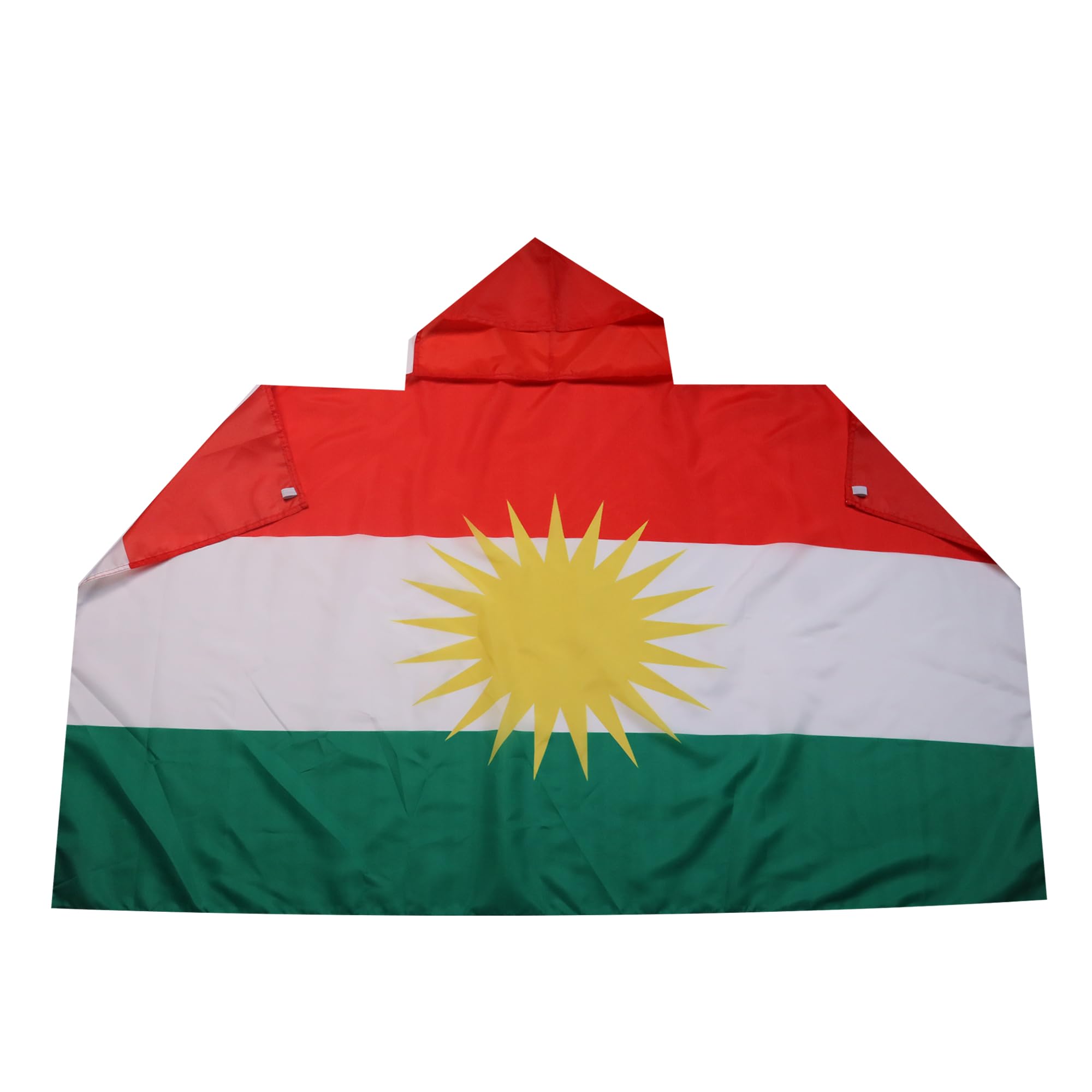 AZ FLAG - Kurdistan Body Flag - 3x5 Ft - Curdistan Cap Flag - 100% Polyester with Inegrated Sleeves and Hood - Vivid Colors - 3' x 5' Feet - 150x90 Cm