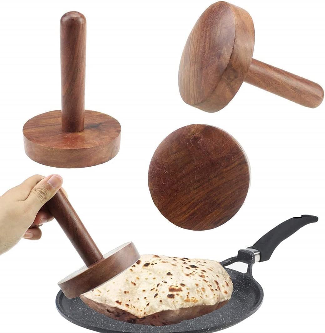 Make round rotis easily with this wooden chapati press ✨