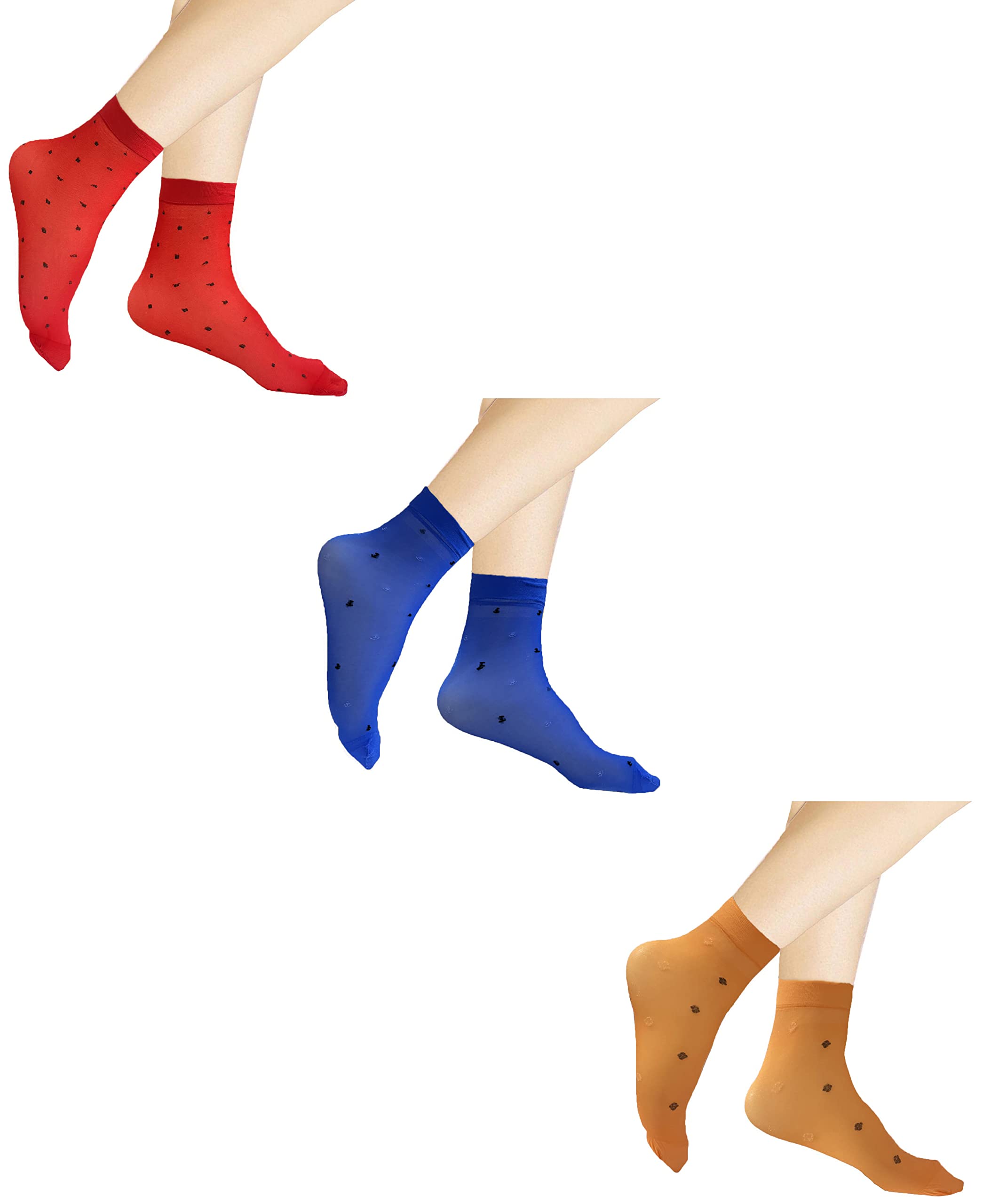 Polka Dot Ankle Socks For Women & Girls Combo Pack-image-49