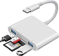 Vista 8 de Lector de Tarjetas SD USB C, WNXSLOAD Adaptador de Tarjetas SD con Ranuras Duales SD MicroSD para iPhone 15 16 iPad Mac MacBook Laptop, Lector