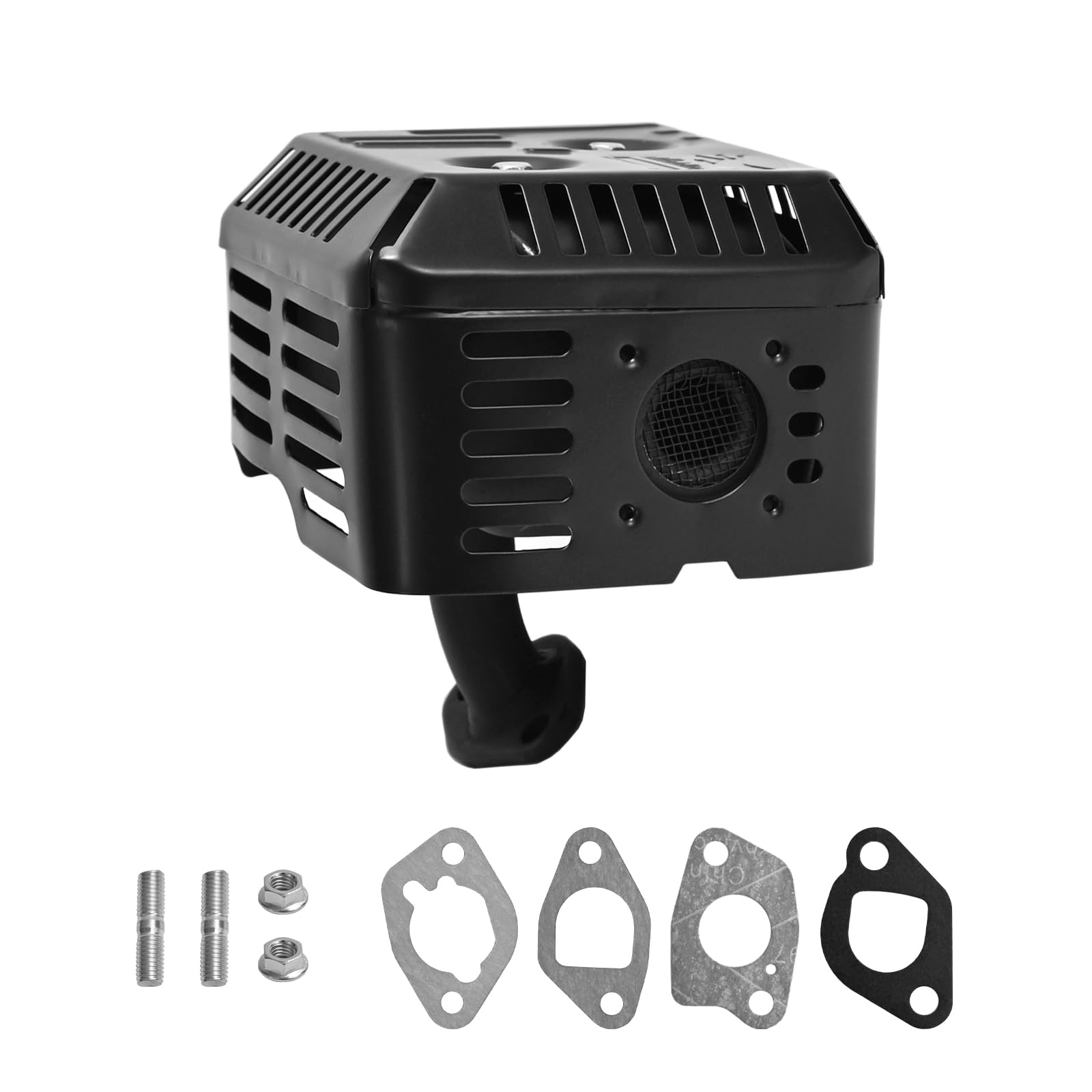 Parts Camp GX160 Muffler Exhaust Assembly Fits for Honda GX160 GX200 GX120 GX140 5.5HP 6.5HP Engine Motor Harbor Freight Predator 212cc 173cc engine