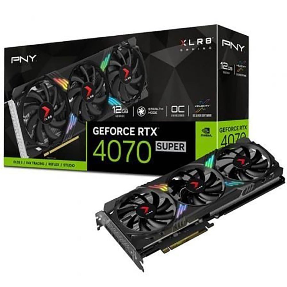 グラフィックボード・グラボ・ビデオカード PNY RTX 4070 super 12GB PNY GeForce RTX™ 4070 SUPER 12GB VERTO™ Overclocked Dual Fan
